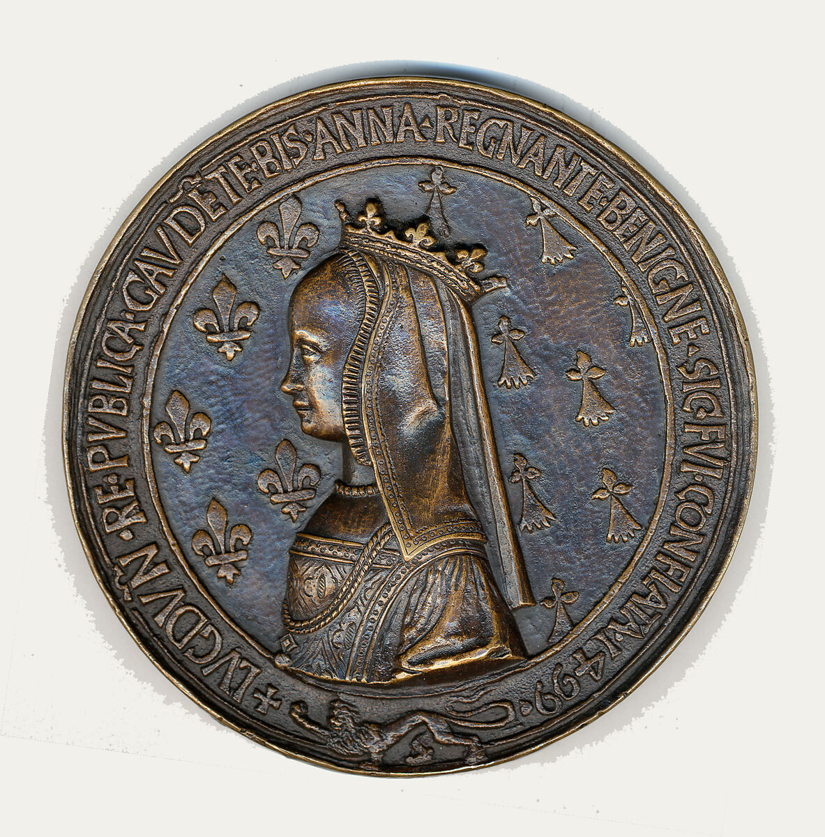 Medal, Louis XII & Anne Of Brittany, Copper alloy, French