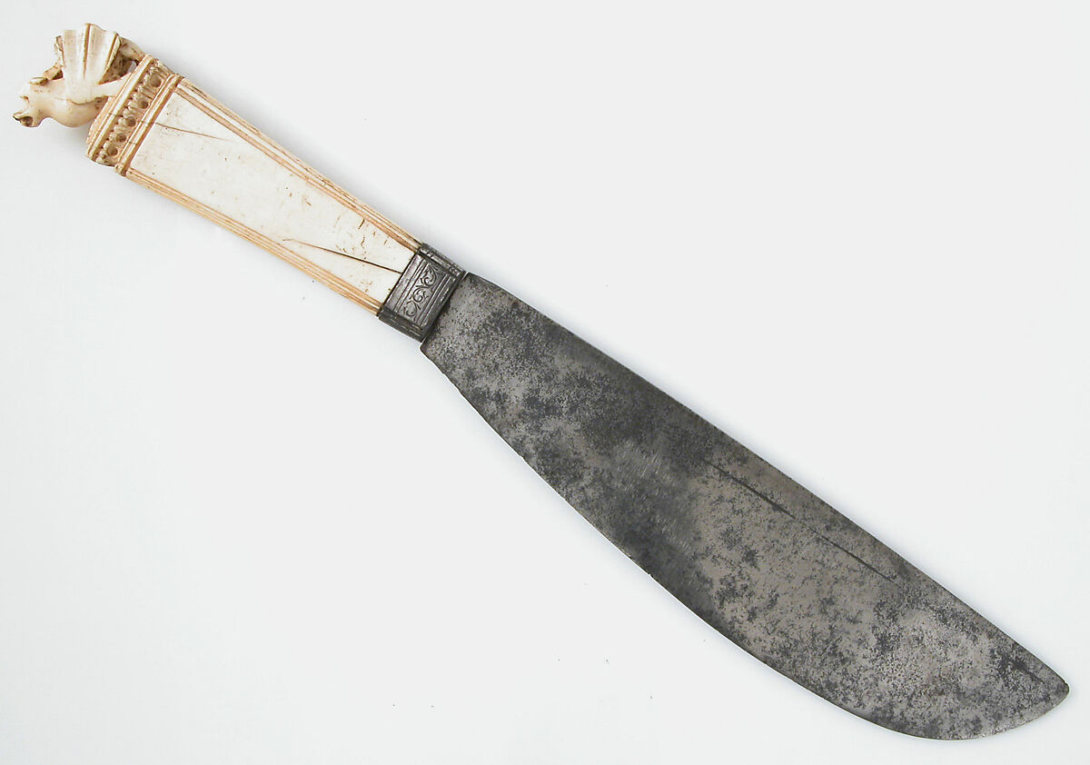 Steel Knife with Ivory Handle, Elephant ivory, steel, Italian