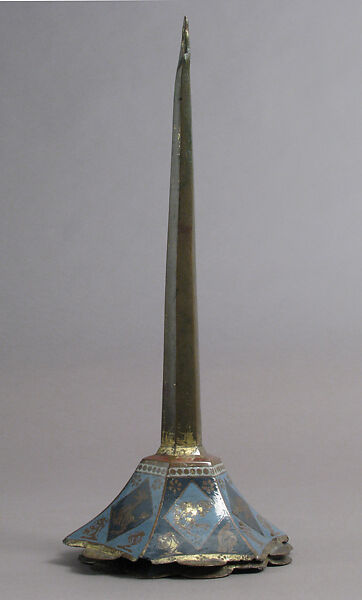 Pricket Candlesticks, Champlevé enamel, copper, French
