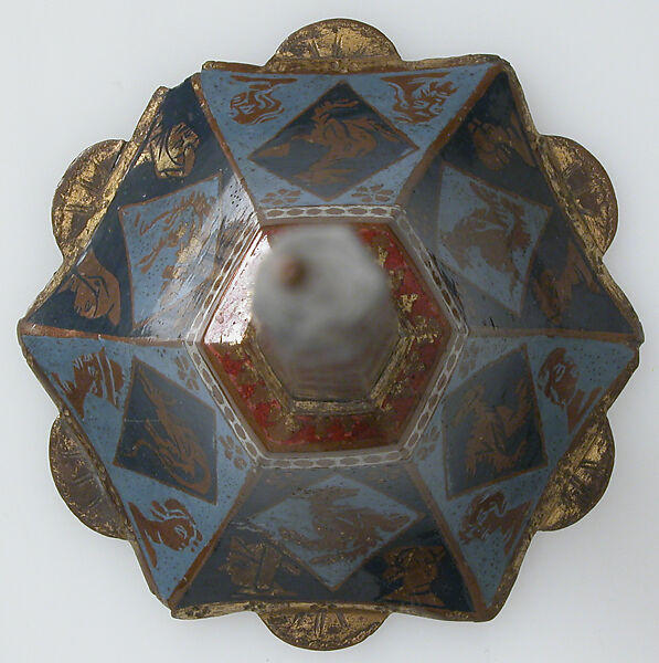 Pricket Candlesticks, Champlevé enamel, copper, French