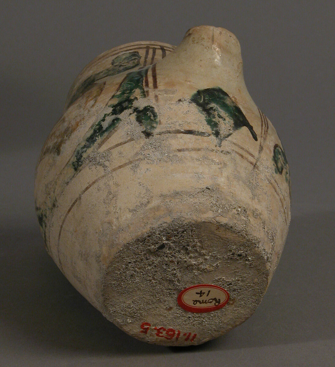 Pitcher, Earthenware, tin-glaze (Majolica), Italian