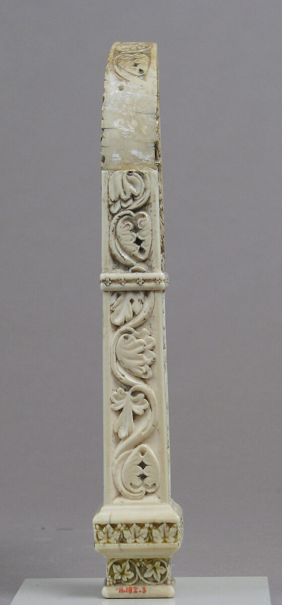 Ivory Crozier Head with Christ in Majesty and Throne of Wisdom, Elephant ivory, Italian or German
