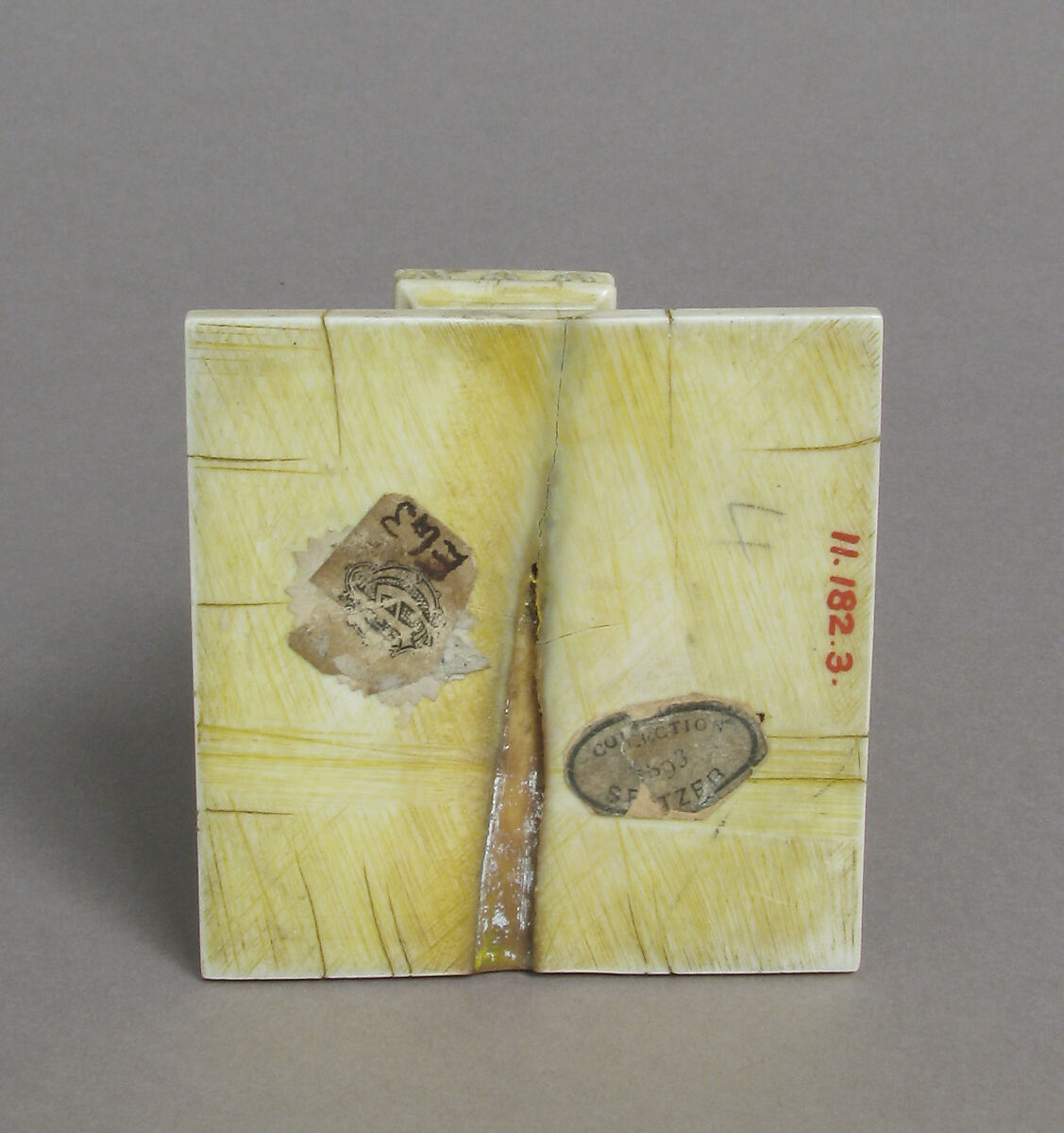 Ivory Crozier Head with Christ in Majesty and Throne of Wisdom, Elephant ivory, Italian or German