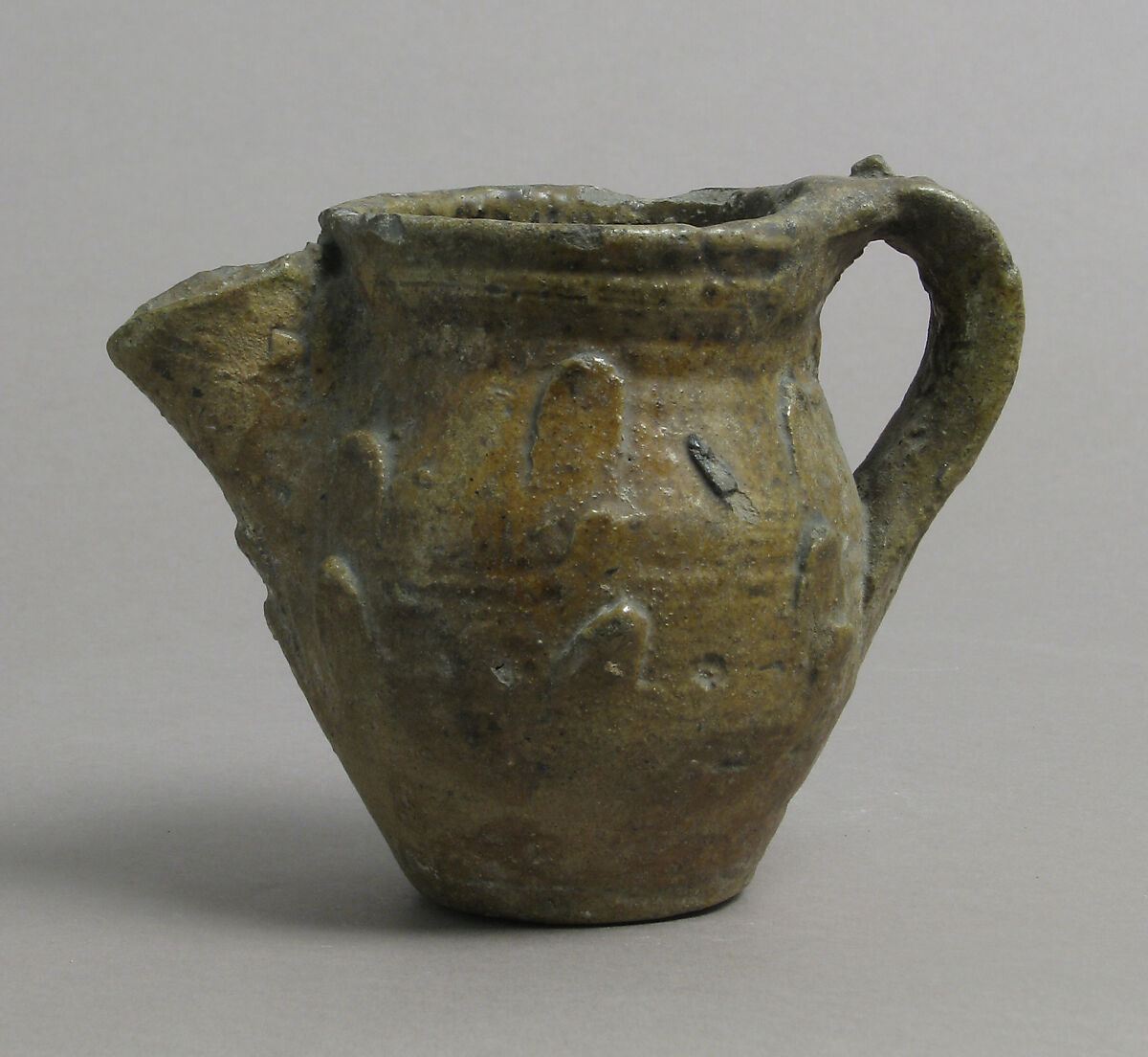 Pitcher, Glazed earthenware, European 