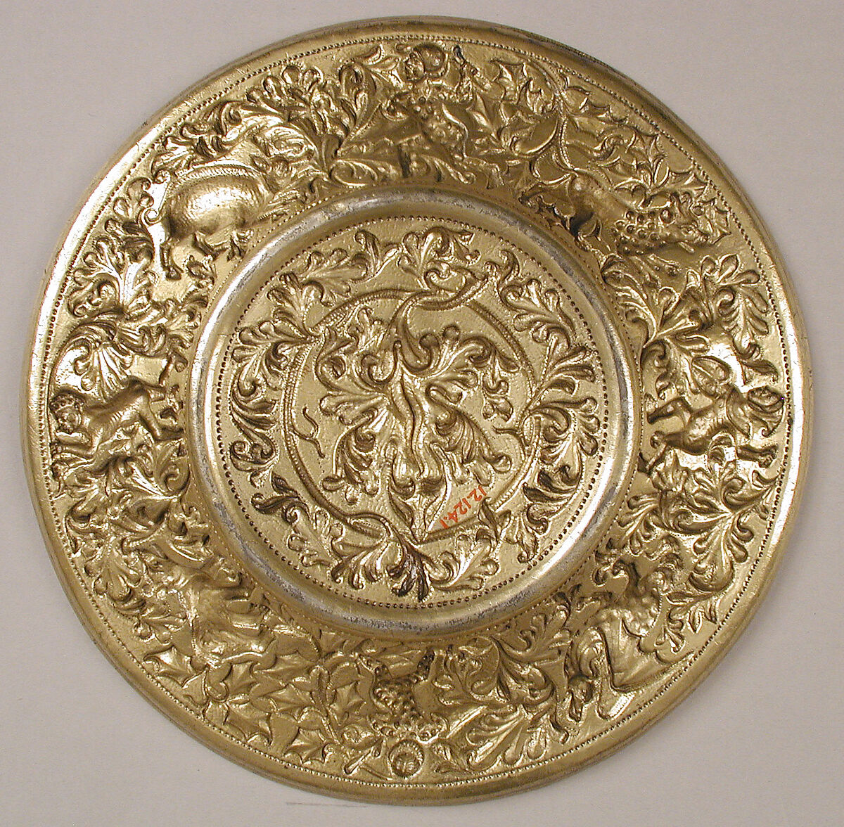Plate, Silver-gilt; embossed, Italian or Portuguese