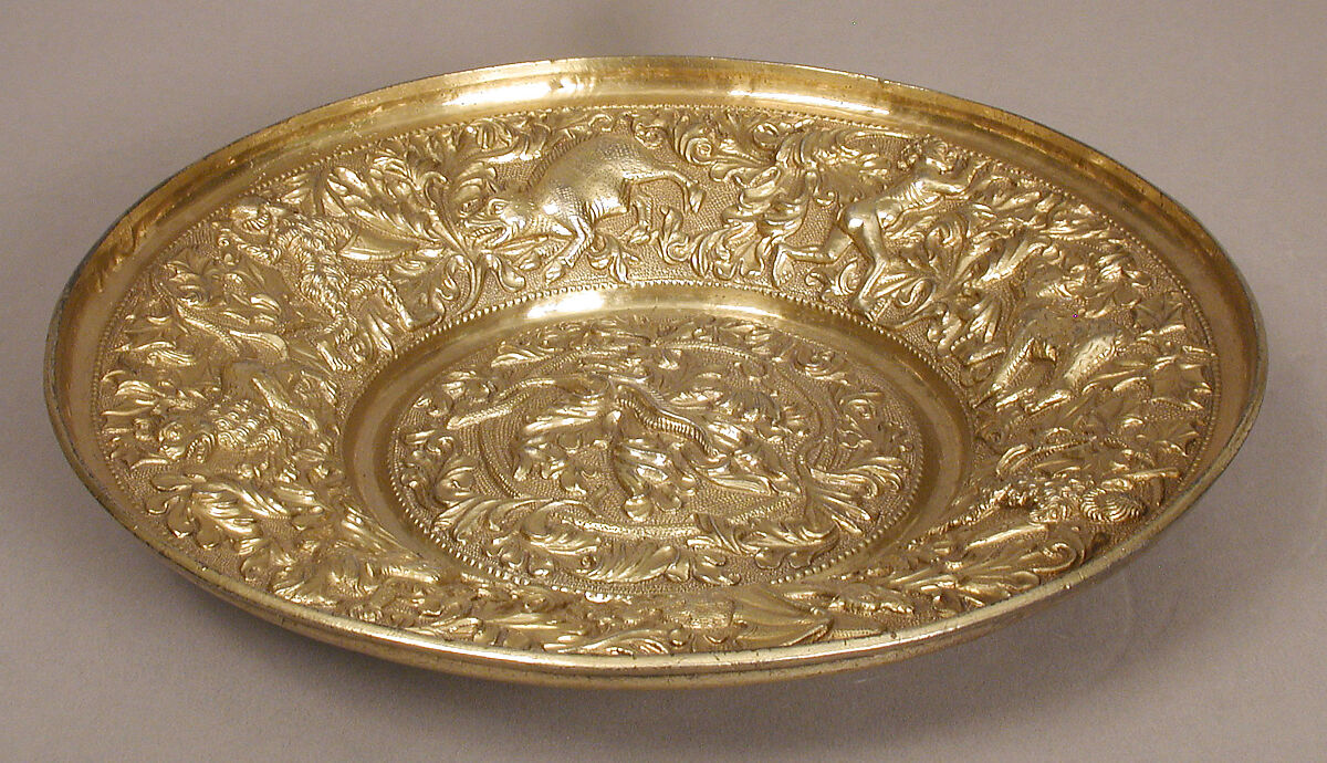 Plate, Silver-gilt; embossed, Italian or Portuguese