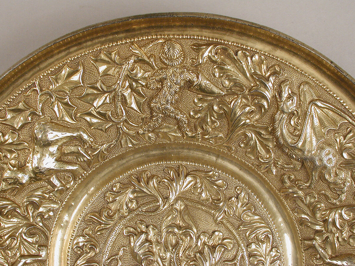 Plate, Silver-gilt; embossed, Italian or Portuguese