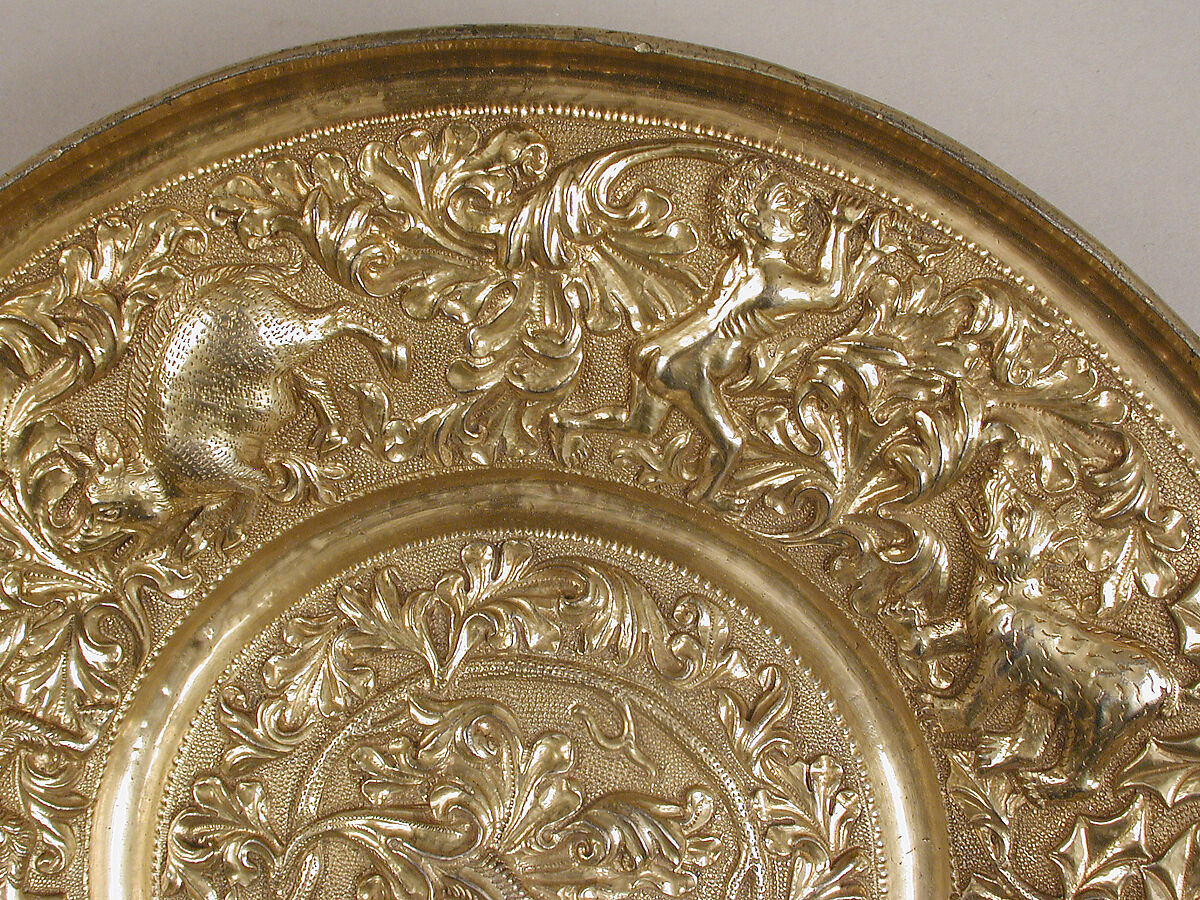 Plate, Silver-gilt; embossed, Italian or Portuguese