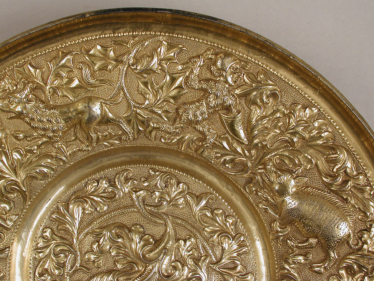 Plate, Silver-gilt; embossed, Italian or Portuguese