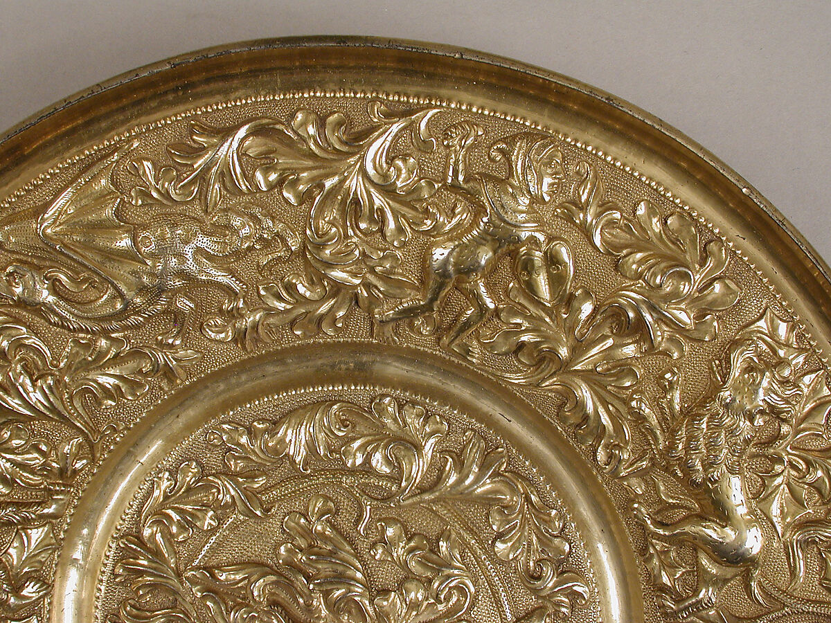 Plate, Silver-gilt; embossed, Italian or Portuguese