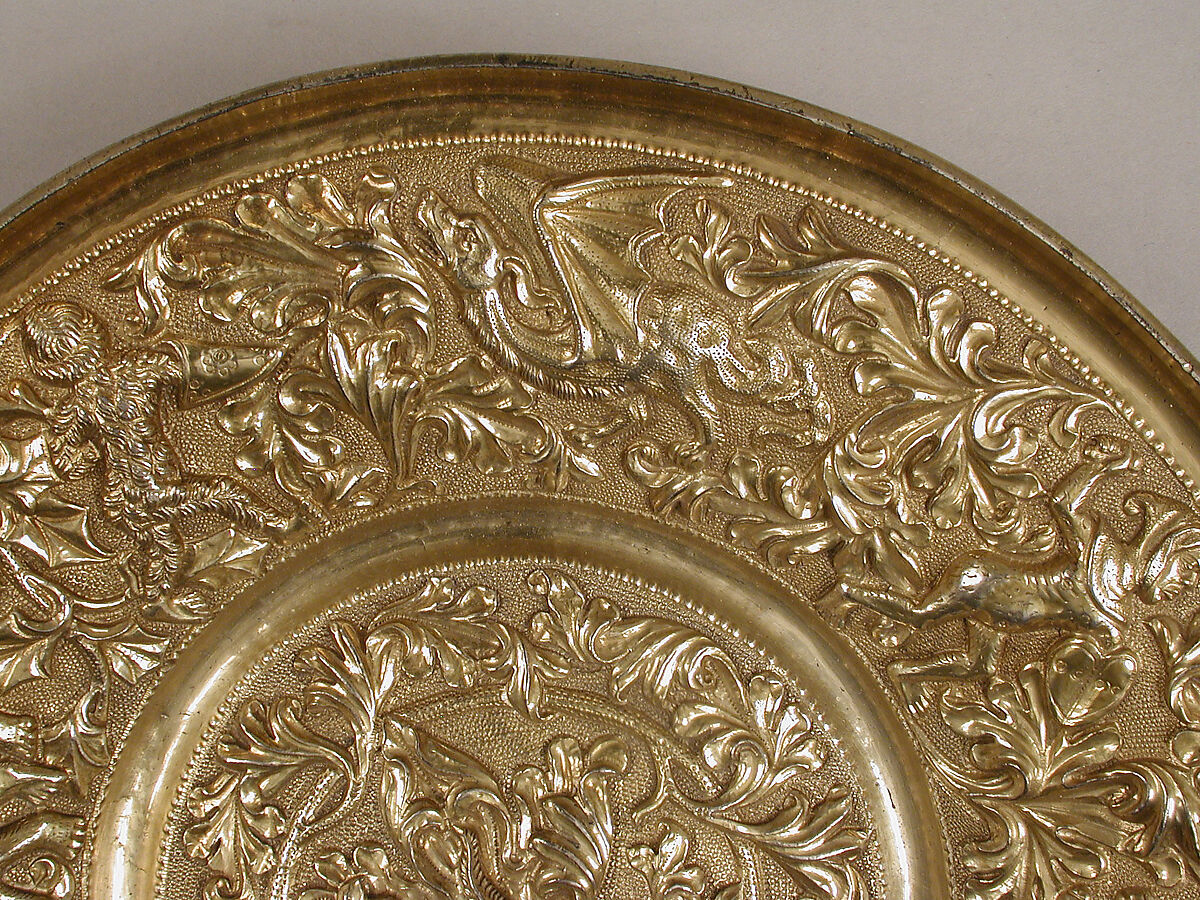 Plate, Silver-gilt; embossed, Italian or Portuguese