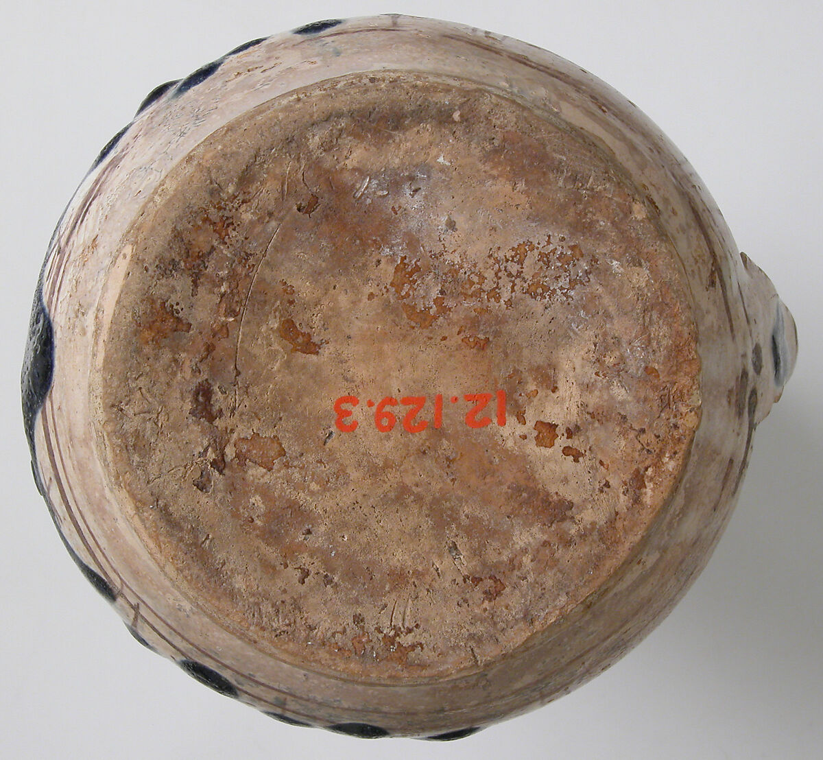 Jug with Figure in Profile, Tin-glazed earthenware, Italian