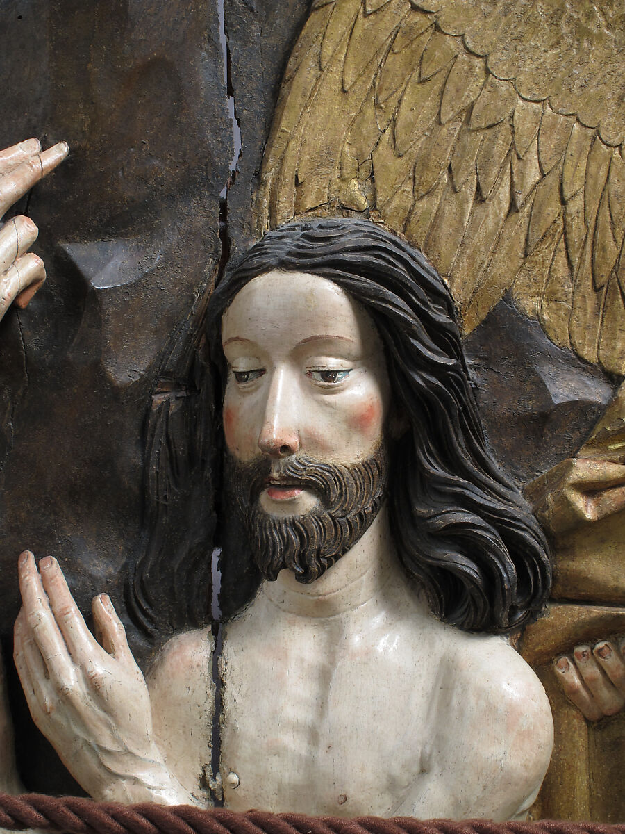 Baptism of Christ, Workshop of Veit Stoss (German, Horb am Neckar ca. 1445–1533 Nuremberg), Limewood with paint and gilding, German