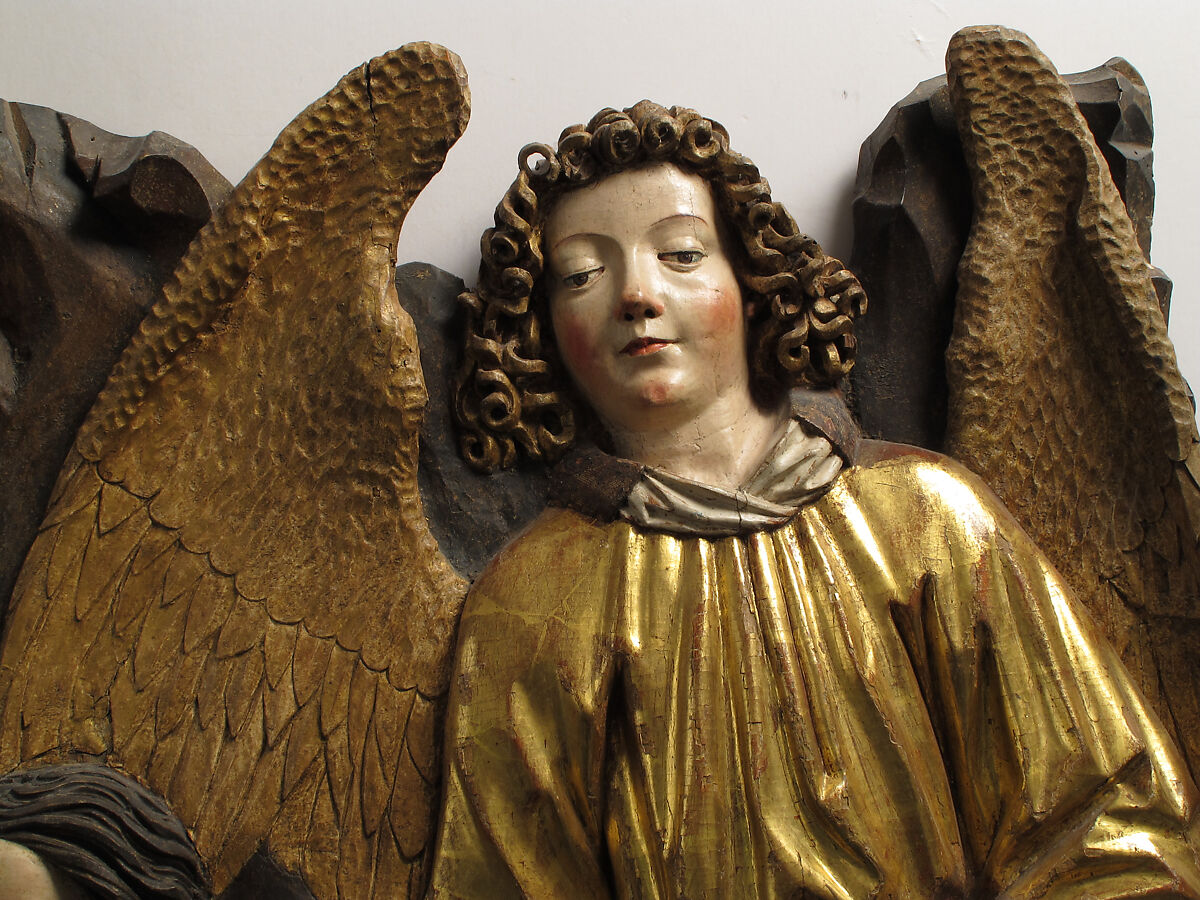 Baptism of Christ, Workshop of Veit Stoss (German, Horb am Neckar ca. 1445–1533 Nuremberg), Limewood with paint and gilding, German