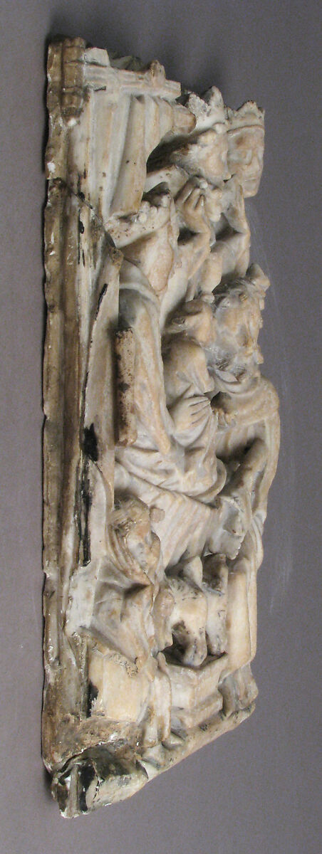 Adoration of the Magi, School of Nottingham (British), Alabaster with paint and gilding, British