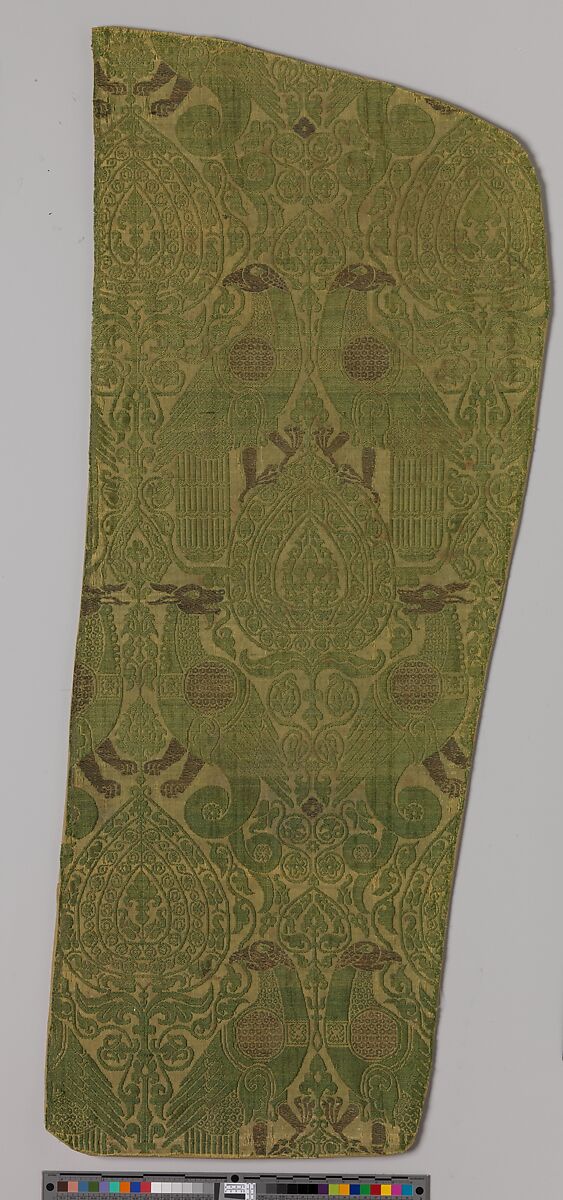 Textile with Brocade, Silk, gold thread, Italian 