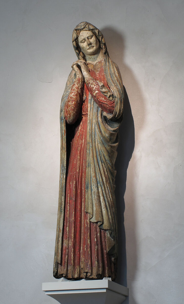 Mourning Virgin, Wood and paint, Austrian 