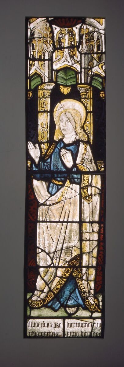 Composite Window of English Stained Glass, Pot-metal, white glass, vitreous paint, silver stain, British