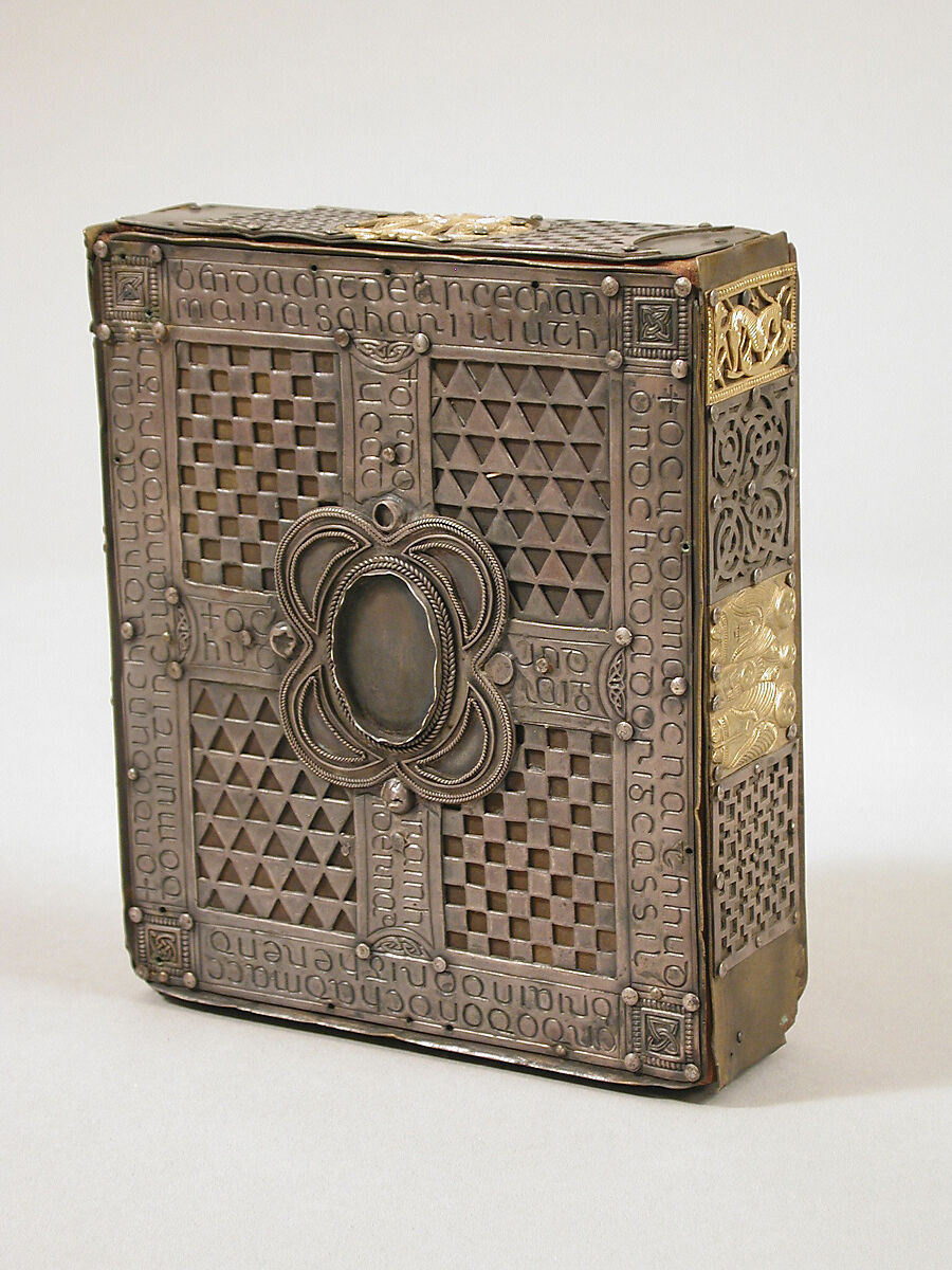 Book or Shrine, Cumdach of the Stowe Missal, Wood, brass, silver gilt, glass cabochons, Irish