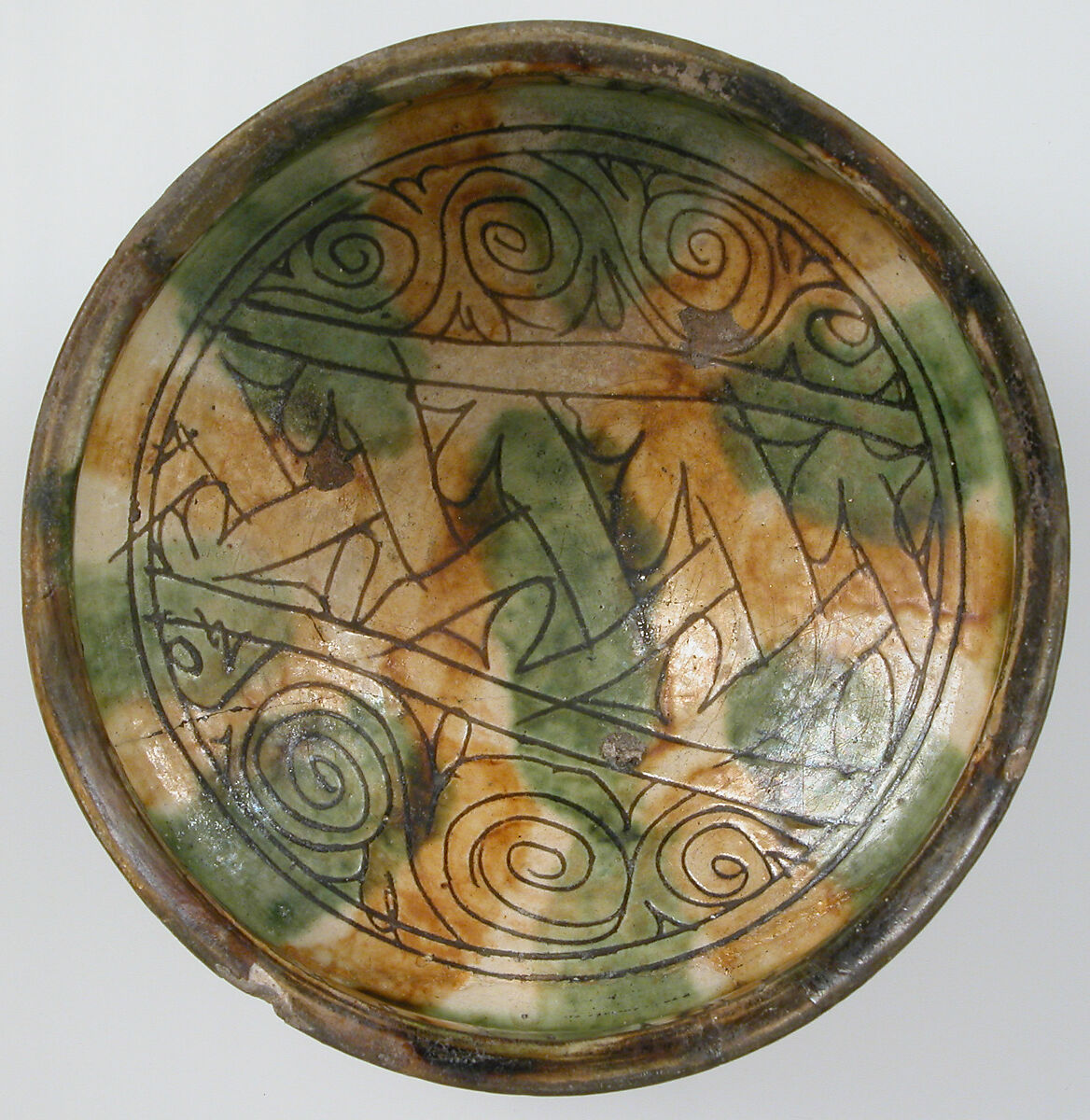 Bowl, Earthenware, glaze, Byzantine