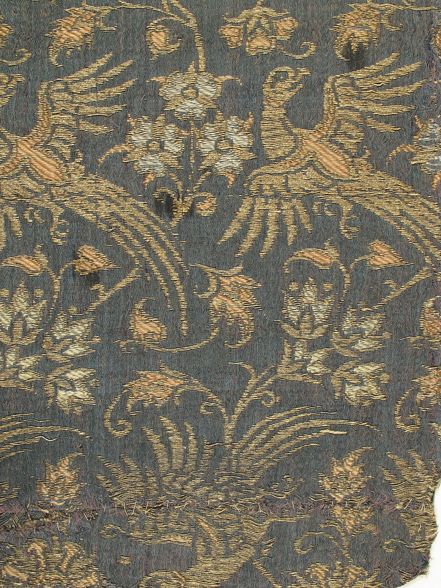 Textile with Brocade, Silk, Linen, Italian