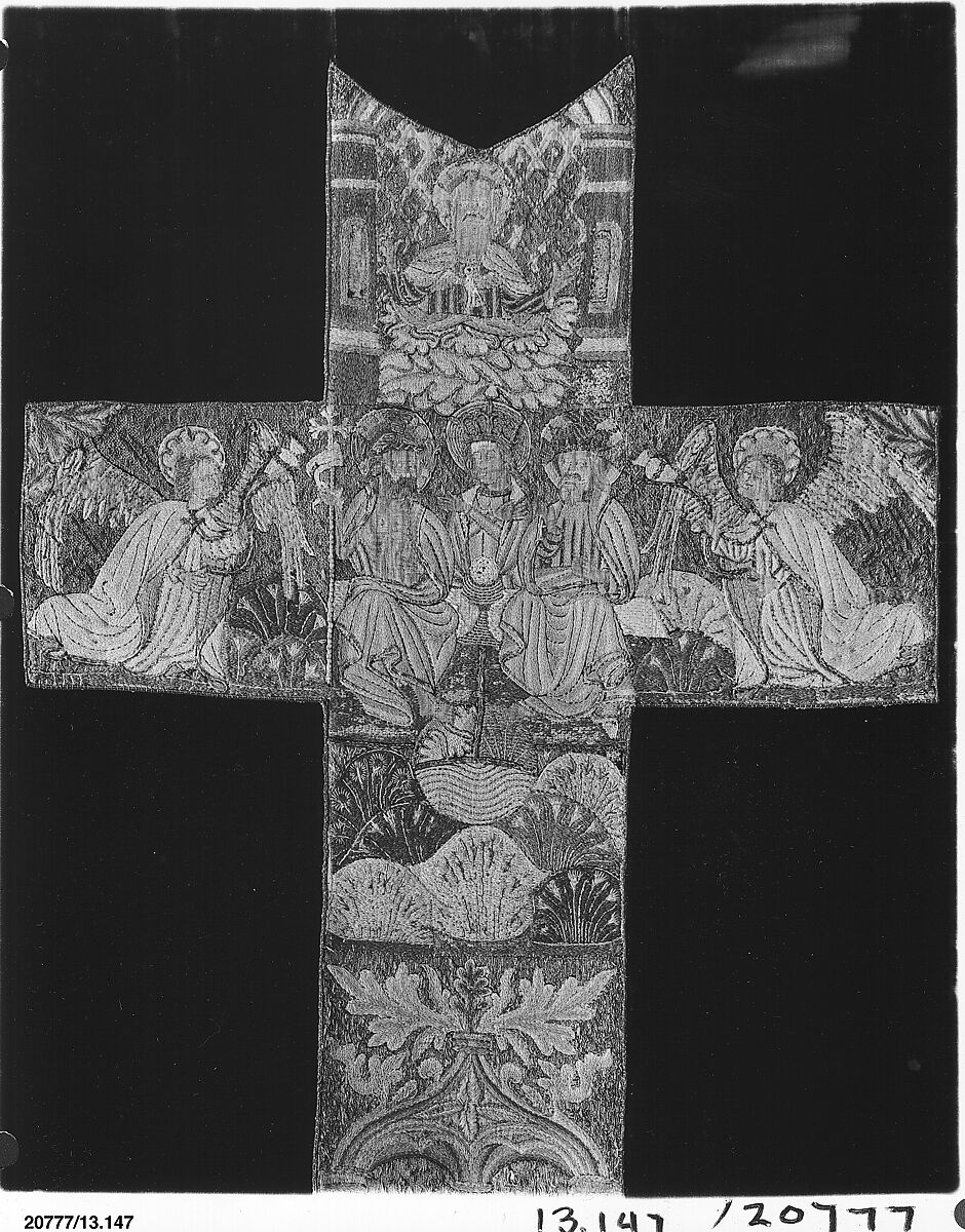 Orphrey, Silk, gold & silver thread, British