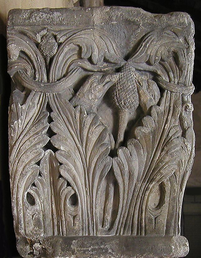 Impost Block with Acanthus Decoration, Limestone, French