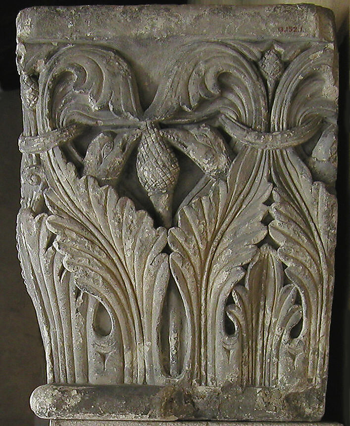 Impost Block with Acanthus Decoration, Limestone, French