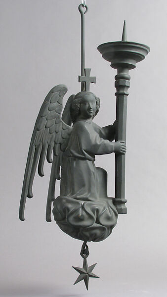 Hanging Pricket Candlestick, copper alloy, German 