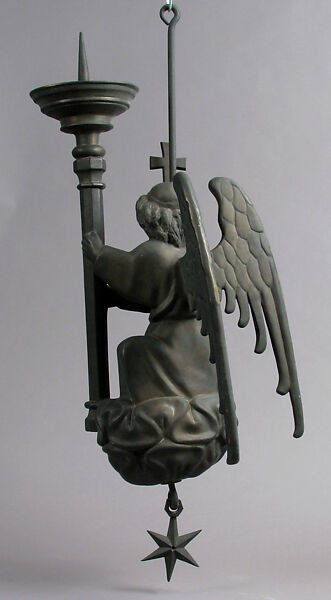 Hanging Pricket Candlestick, copper alloy, German