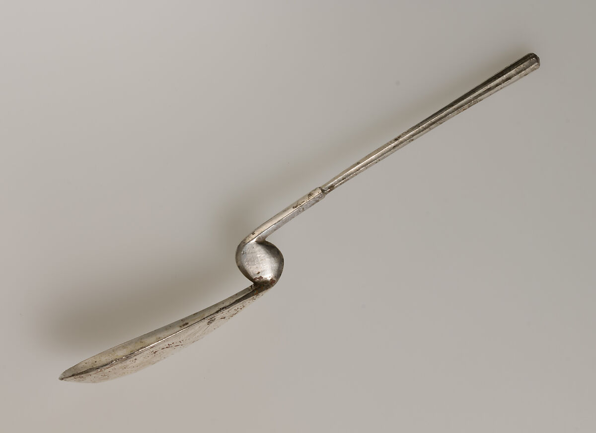 Spoon with Palm Fronds, Silver, Byzantine