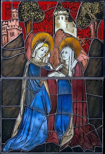 Stained Glass Panel with the Visitation