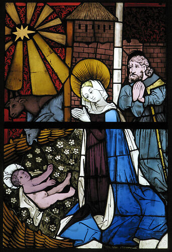 Stained Glass Panel with the Nativity