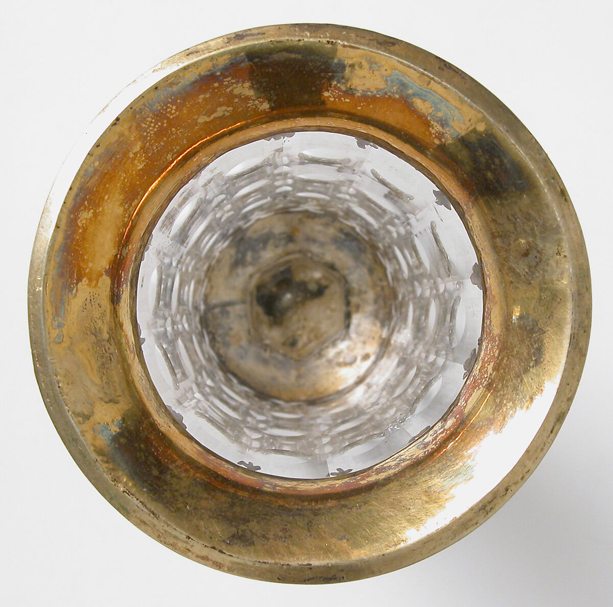 Covered Cup, Rock crystal, gilt silver, glass cabochons and pearls, German