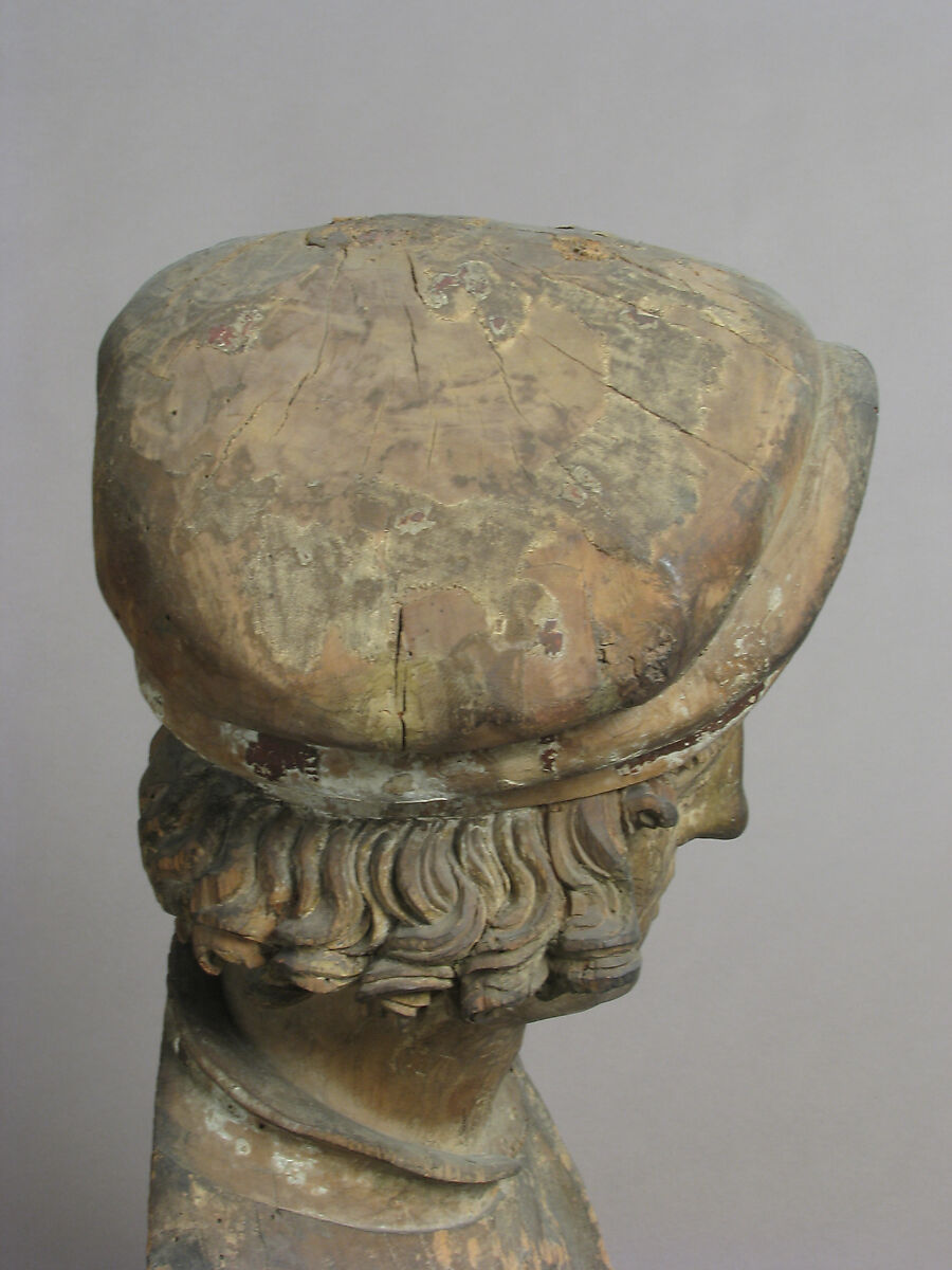 Portrait Bust of a Young Man, Wood with trace of polychromy, German