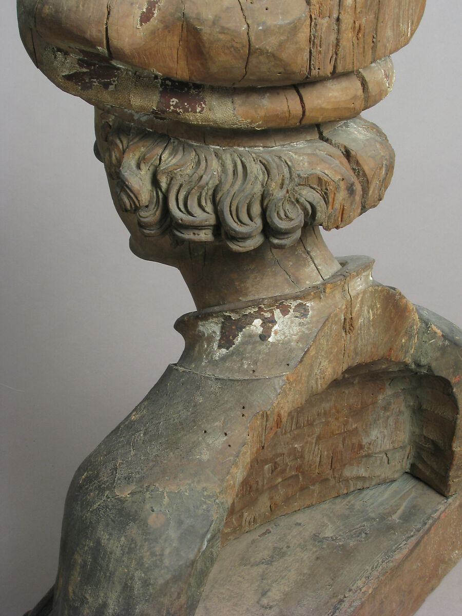Portrait Bust of a Young Man, Wood with trace of polychromy, German