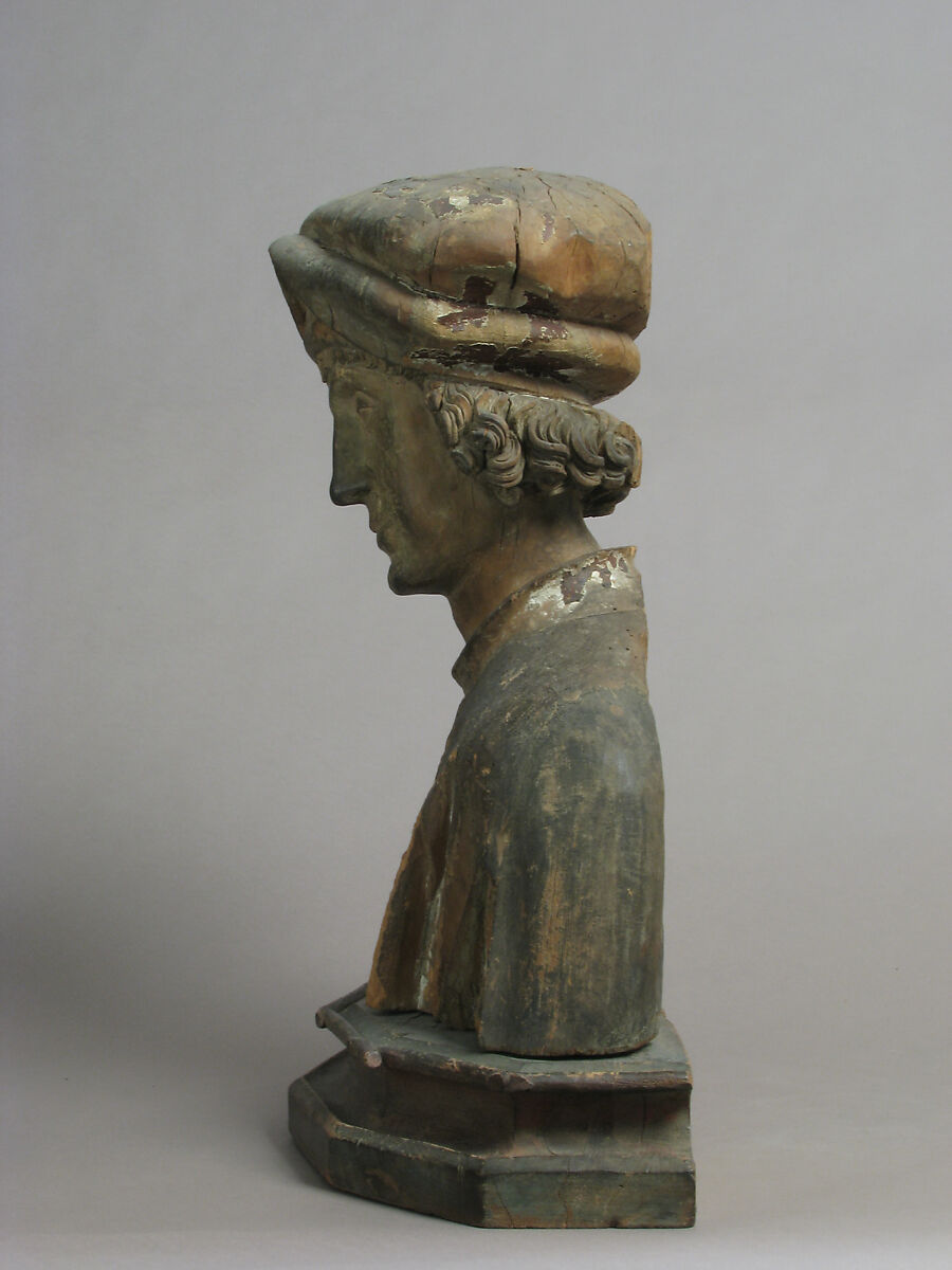 Portrait Bust of a Young Man, Wood with trace of polychromy, German