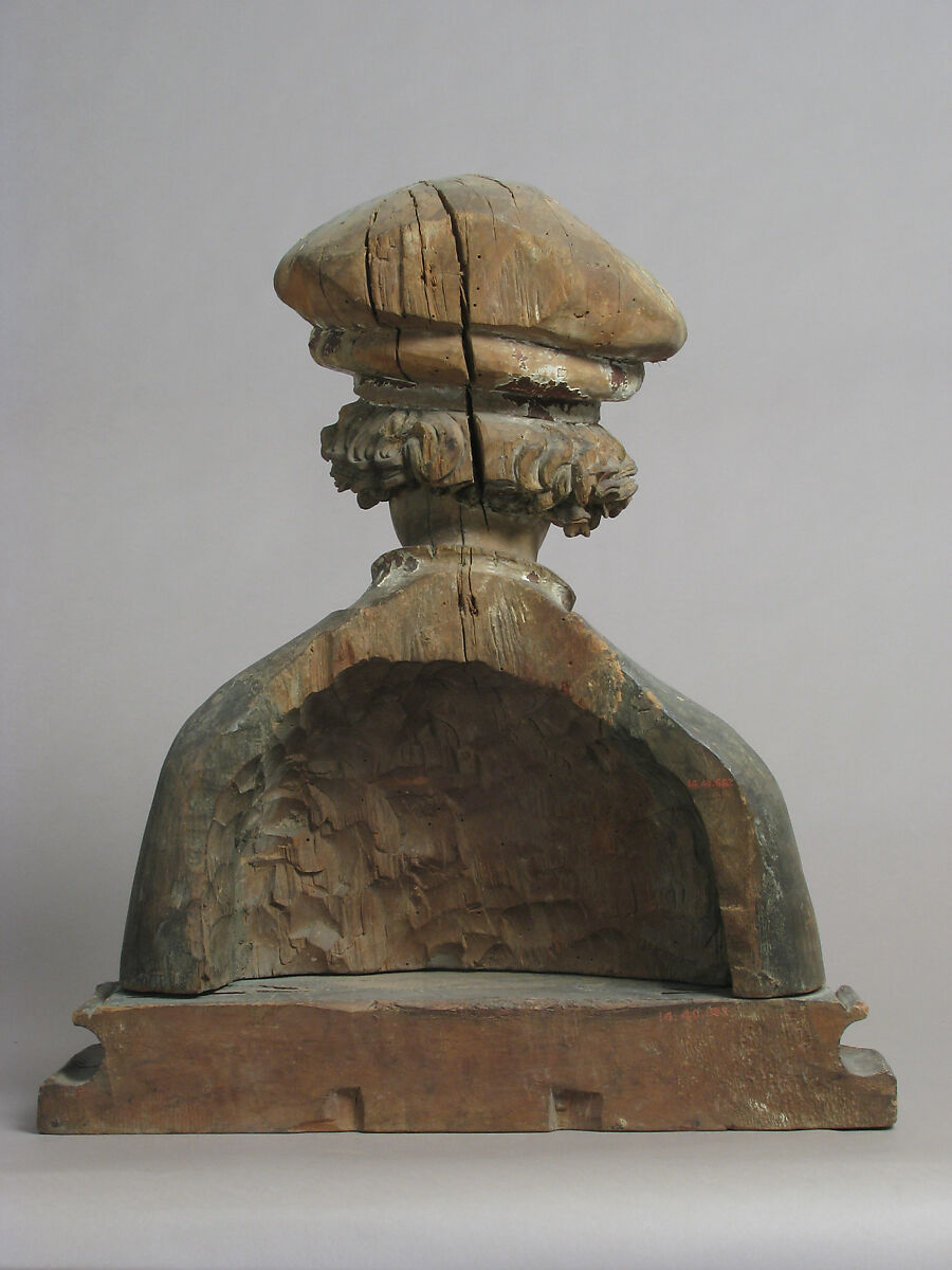 Portrait Bust of a Young Man, Wood with trace of polychromy, German