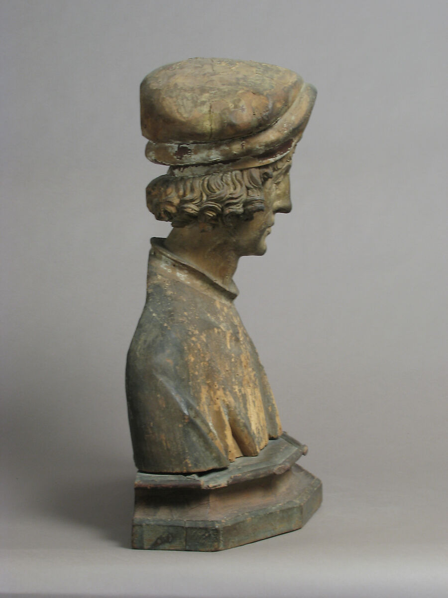 Portrait Bust of a Young Man, Wood with trace of polychromy, German