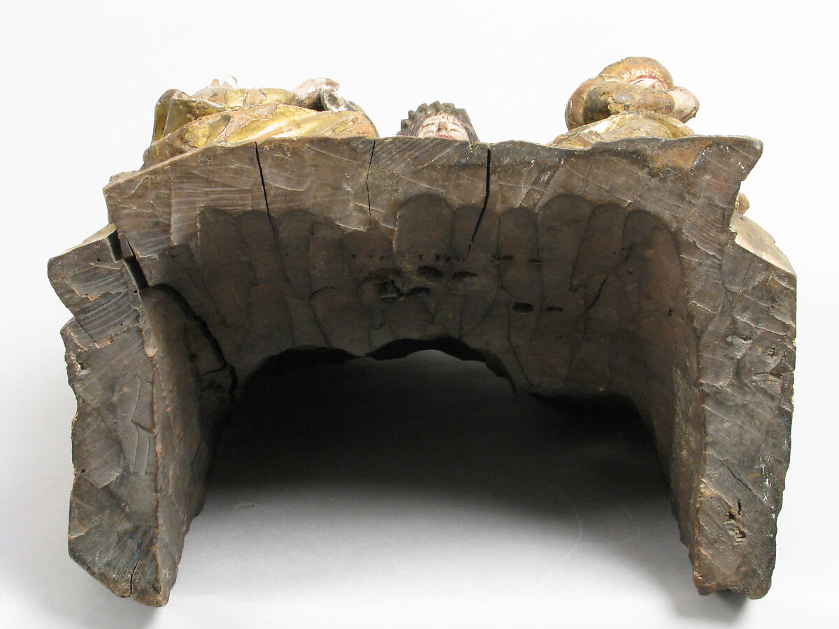 The Way to Calvary, with Saint Veronica Receiving the Veil Imprinted with the Face of Christ, Walnut, paint and gilding, South Netherlandish