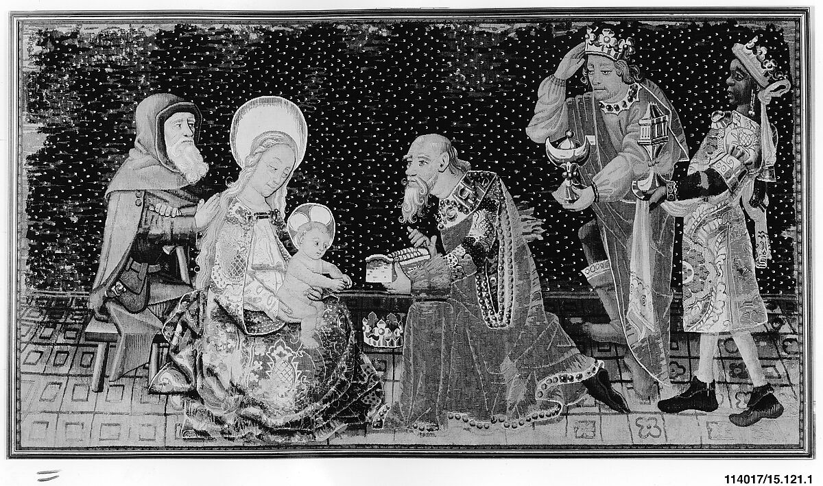 Adoration of the Magi, Wool warp, wool silk, and linen wefts, South Netherlandish 