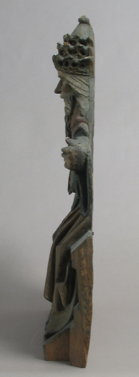Sculpture of God The Father from Frame, Wood, polychromy, traces of gilding, French