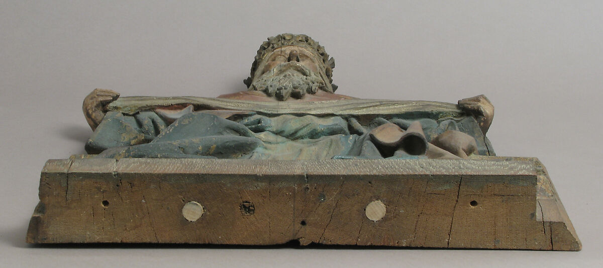 Sculpture of God The Father from Frame, Wood, polychromy, traces of gilding, French