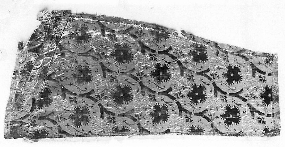 Textile with Brocade, Velvet, silver thread, Italian