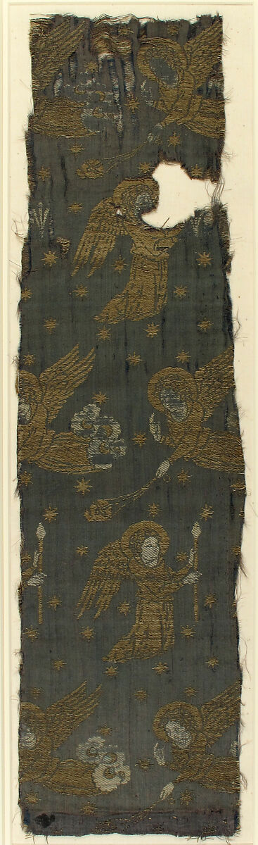 Textile with Brocade, Silk, gold thread, Italian