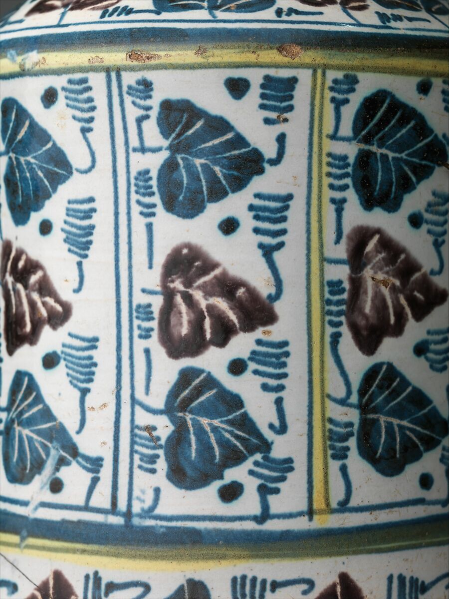 Pharmacy Jar, Tin-glazed earthenware, Italian