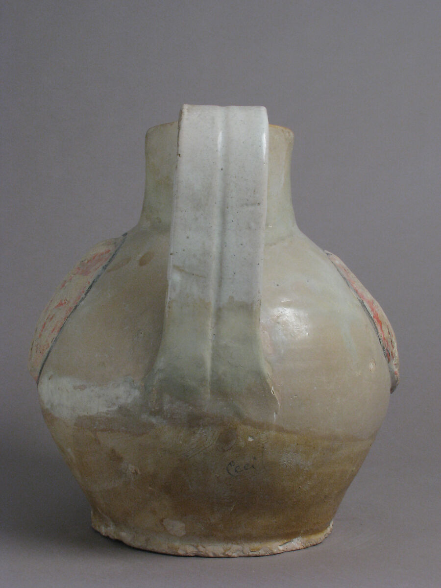 Jug, Earthenware, tin-glaze (Majolica), Italian