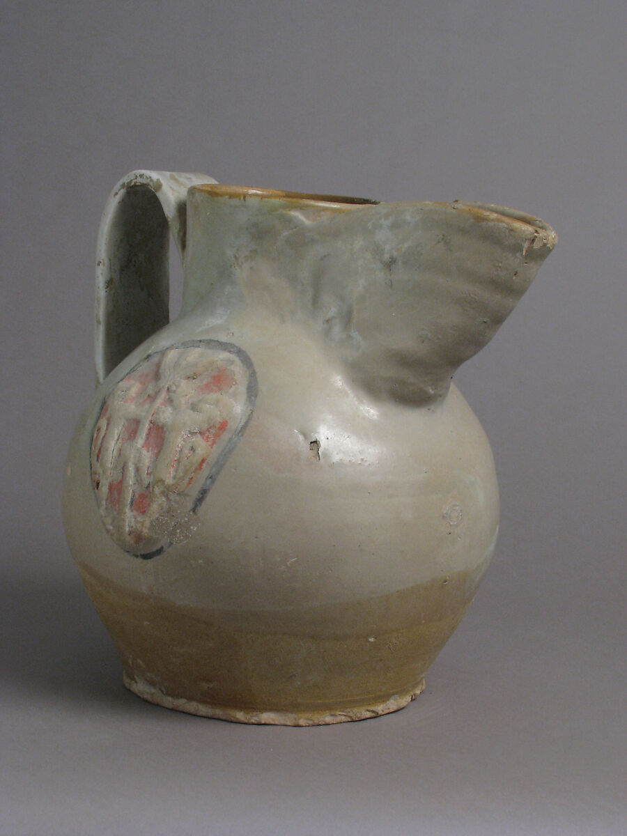 Jug, Earthenware, tin-glaze (Majolica), Italian
