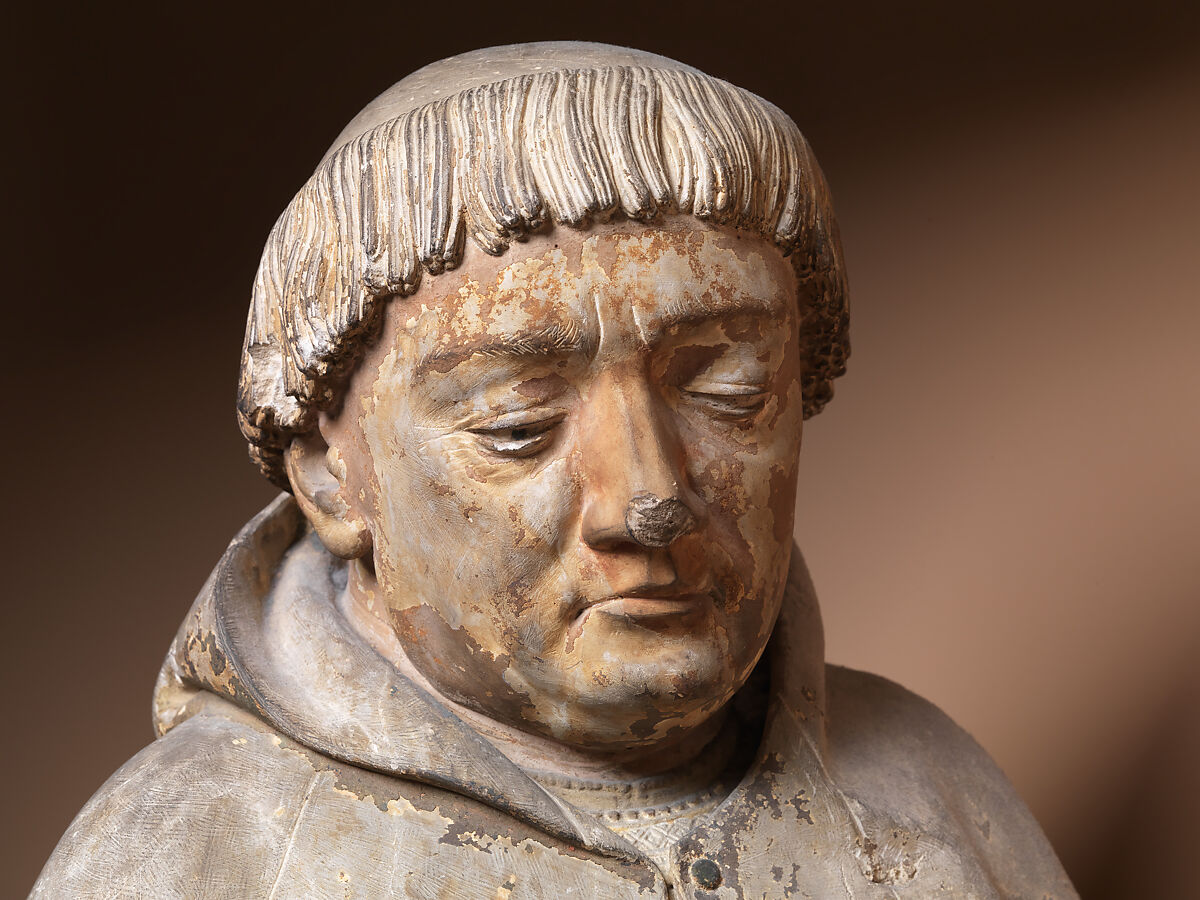 Pietà with Donors, Limestone, traces of polychromy, French