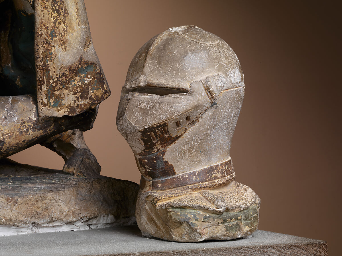 Pietà with Donors, Limestone, traces of polychromy, French